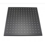 Square Matte Black Solid Brass Shower Head 200